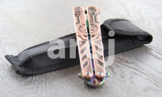 CUTIT Fluture Balisong Butterfly. Overwatch coppery. De Antrenament. foto