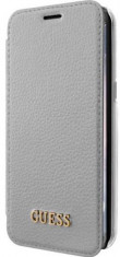 Husa Book Cover GUESS GUFLBKS8IGLTSI pentru SAMSUNG Galaxy S8 (Argintiu) foto