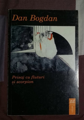 Dan Bogdan - Peisaj cu fluturi si scorpion - cu dedicatia autorului foto