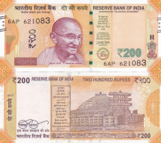 India 200 Rupees 2017 UNC foto