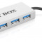 RaidSonic IcyBox 4 x USB 3.0 Hub, Silver