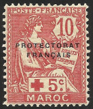 MAROC / FRANTA --SUPRATIPAR--1915 MNH, Nestampilat