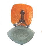 Farfurii platou semi-cristal suflate in mulaj - 2 buc. - Germania