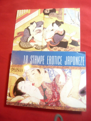Set- mapa cu 18 Ilustrate - Stampe Erotice Japonia- Shunga foto