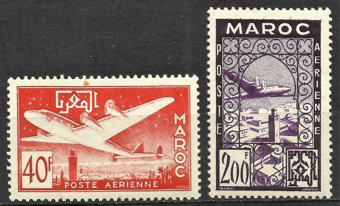 MAROC --POSTA AERIANA--1952--MNH