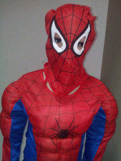 Costum Spiderman cu Muschi 6-8 ani L foto