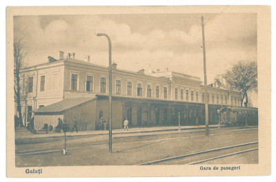3769 - GALATI, Romania, Railway Station - old postcard - used - 1923 foto