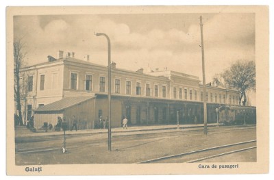 3769 - GALATI, Romania, Railway Station - old postcard - used - 1923 foto