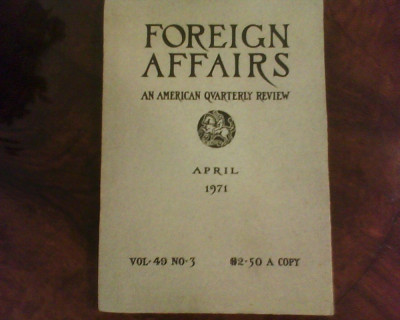 Foreign Affairs. An American Quarterly Review foto