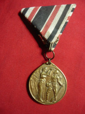 Medalie Militara Germania ww1 1914 R.Weimar in onoarea veteranilor,bronz d=2,1cm foto