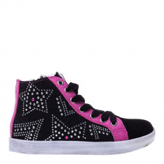 Pantofi sport copii Star 2 negru cu roz foto