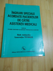 INGRIJIRI SPECIALE ACORDATE PACIENTILOR DE CATRE ASISTENTII MEDICALI foto