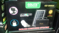 Sistem de iluminare solara cu 3 becuri GD 8006A foto