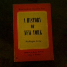 Washington Irving A History of New York