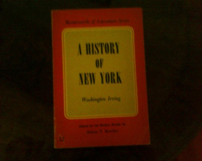 Washington Irving A History of New York