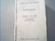 Novalis - HYMNES A LA NUIT * CANTIQUES { text bilingv } / 1943 foto
