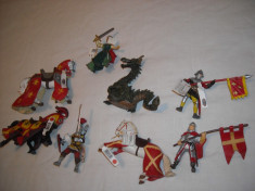 Papo - Knights - Figurine cavaleri, cai si dragon foto