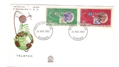 Africa - Mali, prima emisie TV prin satelit, 1962, FDC-PLIC PRIMA ZI foto