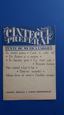 myh 623 - Brosura comunism - Cantecul preferat - supliment Revista muzica foto