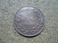 ROMANIA 2 bani 1867 Watt , CAROL I , DL2.22 foto