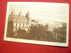 Ilustrata Bucuresti - Ocupatia germana - Palatul Regal si Hotelul Regal cca.1918 foto
