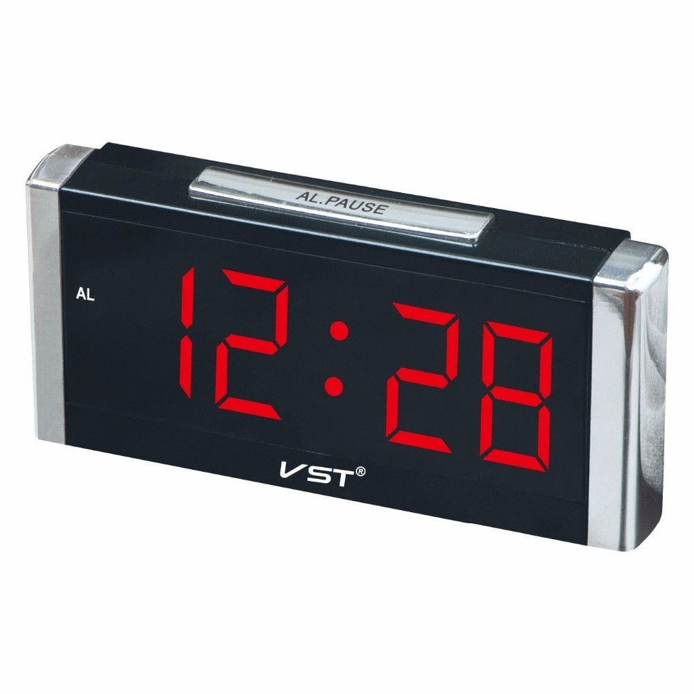 Ceas cu alarma digitala cub rectangular cu ecran digital ceas de birou  VST731 | arhiva Okazii.ro