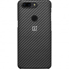 Husa Capac Spate Karbon Bumper Negru ONEPLUS 5T foto