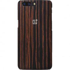 Husa Capac Spate Wood Maro ONEPLUS 5 foto