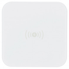 Incarcator retea Wireless, viteza 5W, pentru orice smartphone cu wireless charge, culoare alb foto