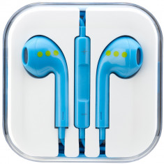 Casti Audio In-ear Cu Microfon Si Control Volum, Mufa Jack 3.5, Albastru foto