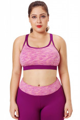 BRA223P-1155 Bustiera sport cu bretele in Y la spate - plus size foto