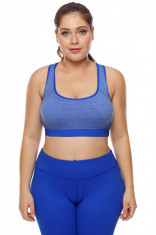 BRA221P-4 Bustiera sport cu bretele unite la spate - plus size foto