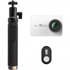 Camera Sport &amp;amp; Outdoor YI 4K Action + Selfiestick Alb foto