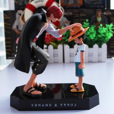 Figurine One Piece Luffy Shanks Emperor 19 cm anime foto