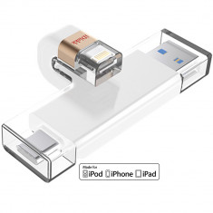 Stick USB 32GB U010 3 in 1, MFI, USB-C, USB 3.0 Alb foto