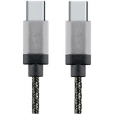 Cumpara ieftin Cablu Date USB Type C To USB Type C 1M Aluminiu Alb Negru GOOGLE Pixel, Star