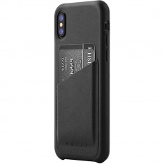 Husa Capac Spate Piele Wallet Negru APPLE iPhone X, iPhone Xs foto