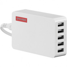 Incarcator Priza Powa Hub 25W cu 5 Porturi USB Alb APPLE iPhone 5s, Apple iPhone 6s foto