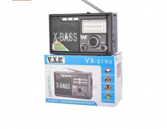 Radio AM / FM / SW1-5 / USB / TF cu 7 benzi Radio, VX-319U, cu LED-uri foto