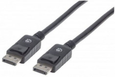 Cablu Monitor Manhattan DisplayPort Male - DisplayPort Male, 1 m (Negru) foto