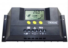 Controller/Regulator solar CM3024 30A LCD Panouri fotovoltaice cabane rulote foto