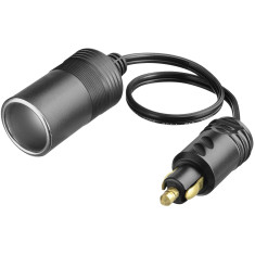 Cablu Adaptor Moto, Conector DIN, 12 V, Lungime 22 CM, Negru foto