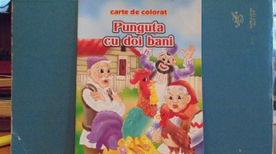 PUNGUTA CU DOI BANI, EUROBOOKKIDS- CARTE DE COLORAT SI POVESTEA - 14 PAG. foto