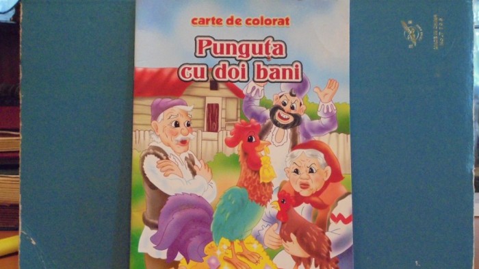 PUNGUTA CU DOI BANI, EUROBOOKKIDS- CARTE DE COLORAT SI POVESTEA - 14 PAG.
