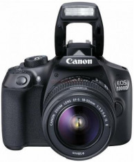 Aparat Foto D-SLR Canon EOS 1300D + EFS18-55 IS II, 18 MP, Ecran 3inch LCD, Filmare Full HD (Negru) foto