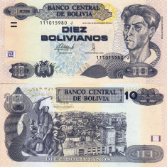 BOLIVIA 10 bolivianos L1986 (2015) UNC!!! foto