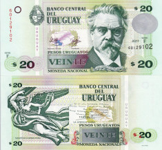 URUGUAY 20 pesos uruguayos 2011 UNC!!! foto