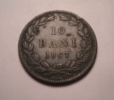 10 bani 1867 Heaton foto