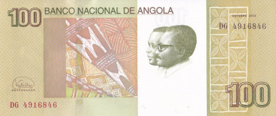 Bancnota Angola 100 Kwanzas 2012 - P153 UNC foto