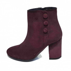 Botine dama, din piele naturala, marca Gatta, 8572622-30-11, bordo, marime: 37 foto